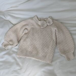 Janie and Jack Cream Textured Cowl Sweater